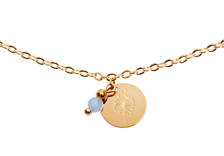 "Make a wish" Armband rosévergoldet mit Angelit